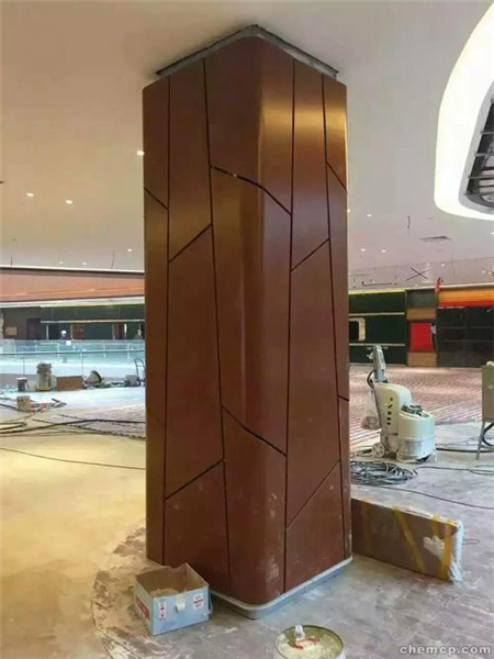 韩城木纹包柱铝单板
